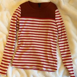 Small Long Sleeve Striped Ribbed J Crew Shirt